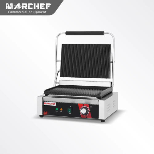 Marchef Commercial Panini Grill Full Ribbed PG-811A