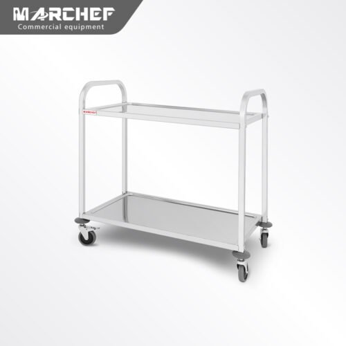 Stainless Steel Square Tube Two-layers Dining Cart X1004