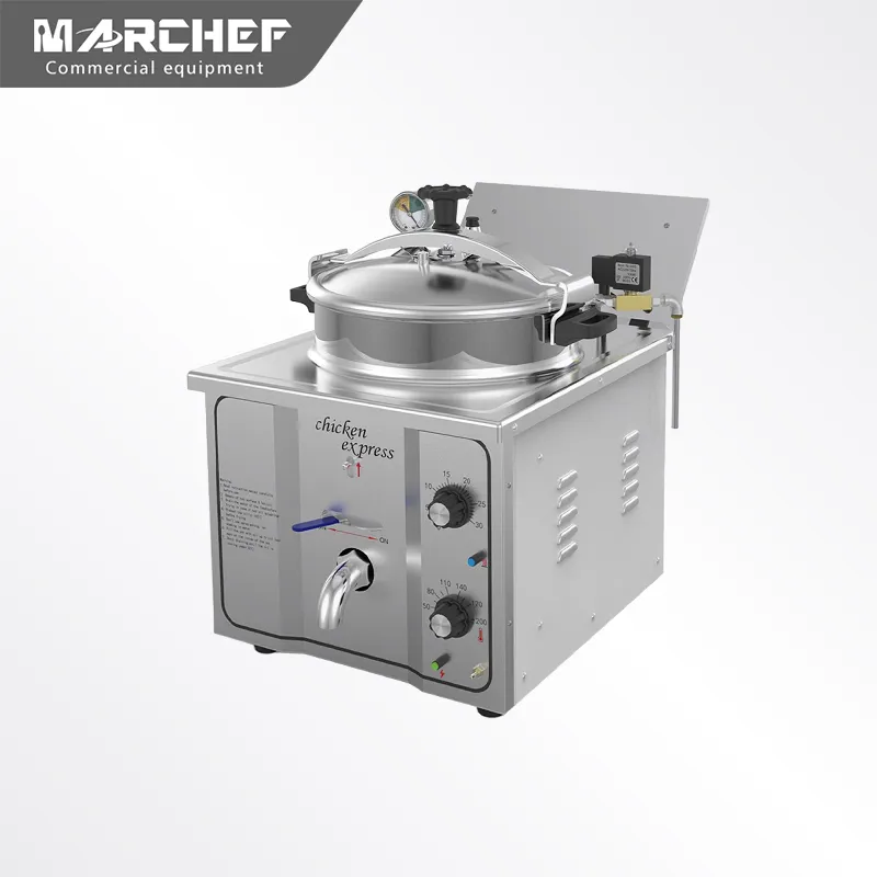 Marchef Tabletop Commercial Stainless Electric Pressure Fryer PFE-16B