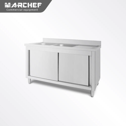 Stainless Steel Double Sink with Cabinet & Plateform SC-146D