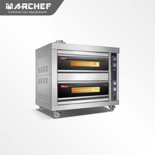 2 Layer 4 Tray Commercial Stainless Gas Pizza Baking Oven GO-204QE