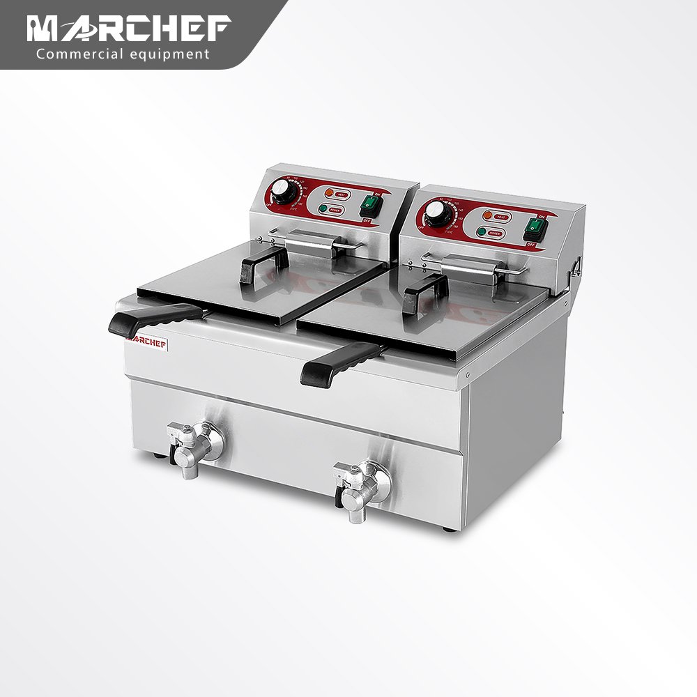 Marchef Double Tank Electric Fryer Machine EF-122VW