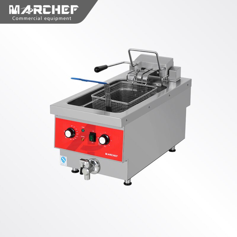 Marchef Commercial Fryer With Drain Valve EF-21L