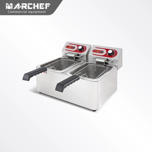 Dual-Basket Commercial Electric Deep Fryer 4L*2