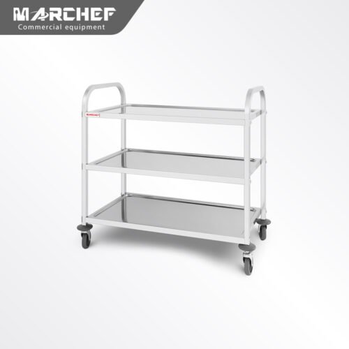 Stainless Steel 3 Tier Square Tube Serving Trolley ST3306