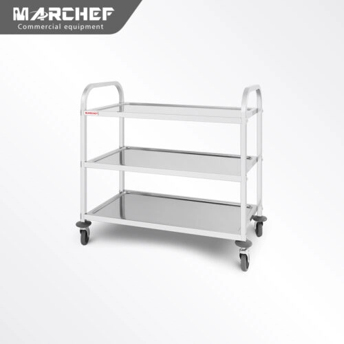 Stainless Steel 3 Tier Square Tube Serving Trolley ST3306