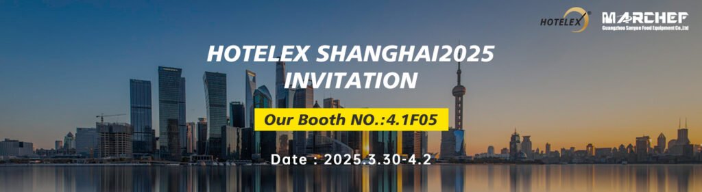 As a Chinese manufacturer focusing on producing and exporting professional hotel kitchen equipment, we look forward to interacting with industry peers and customers through this exhibition and sharing our latest and hottest hotel kitchen equipment.