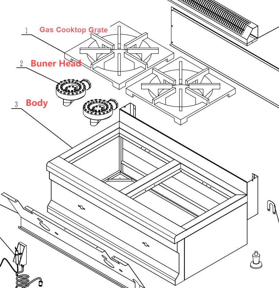 What materials are stovetop burner head made of in?