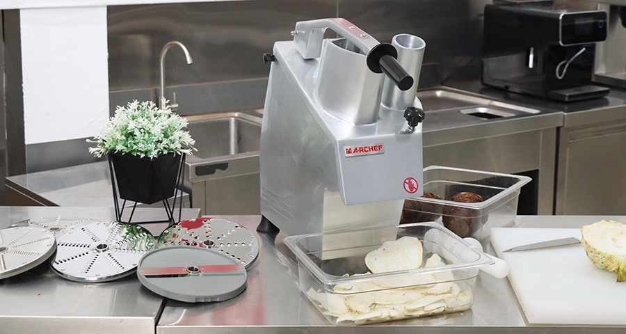 vegetable cutter in action