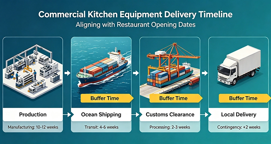 restaurant equipment timeline alignment restaurant equipment delivery timeline planning