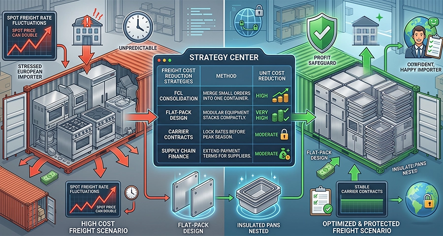commercial kitchen margin protection freight cost mitigation and margin protection