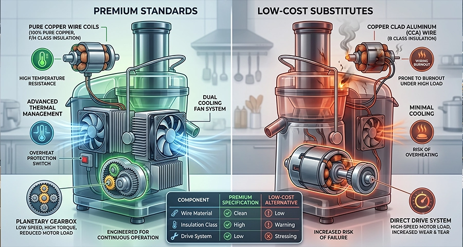 Commercial Juicer Motor and Cooling System Design Commercial Juicer Motor and Cooling System Design