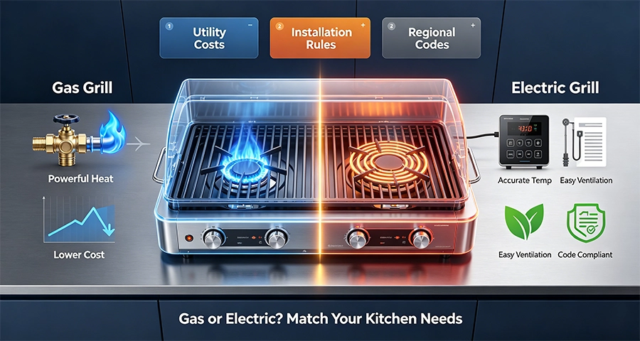 gas vs electric commercial countertop griddles