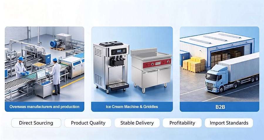 Sourcing Soft Serve Machines & Griddles sourcing soft serve machines and griddles in factory