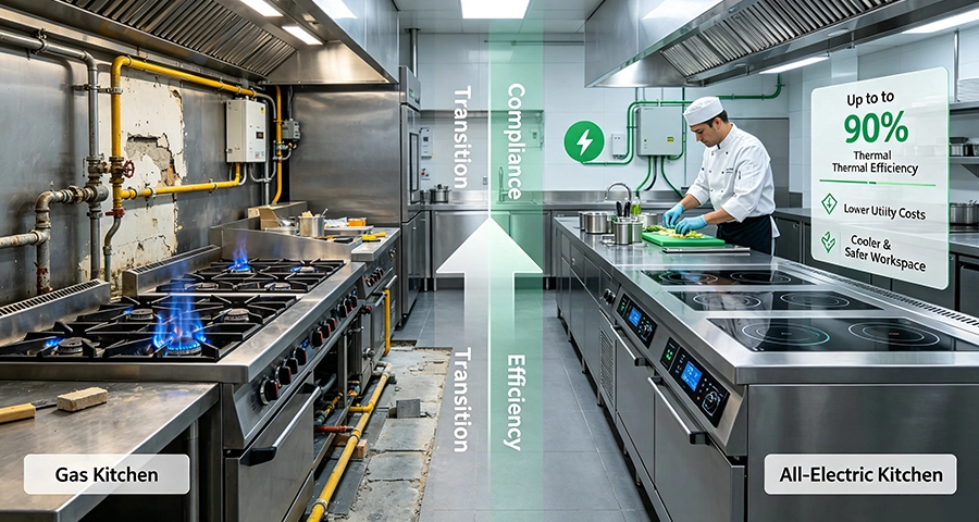 Commercial All-Electric Kitchen Shift
