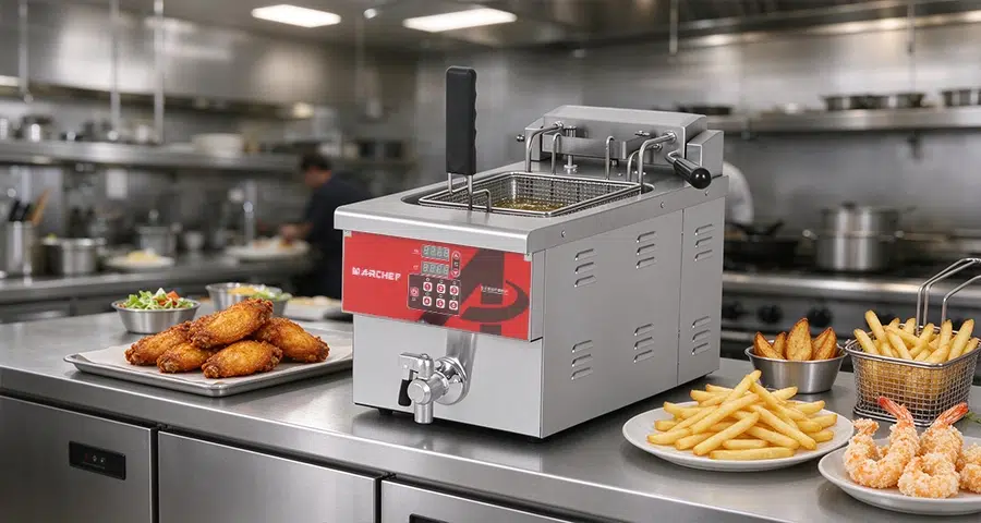 Commercial Fryer Linear Actuator Mechanism Heavy duty motorized linear actuator on commercial deep fryer